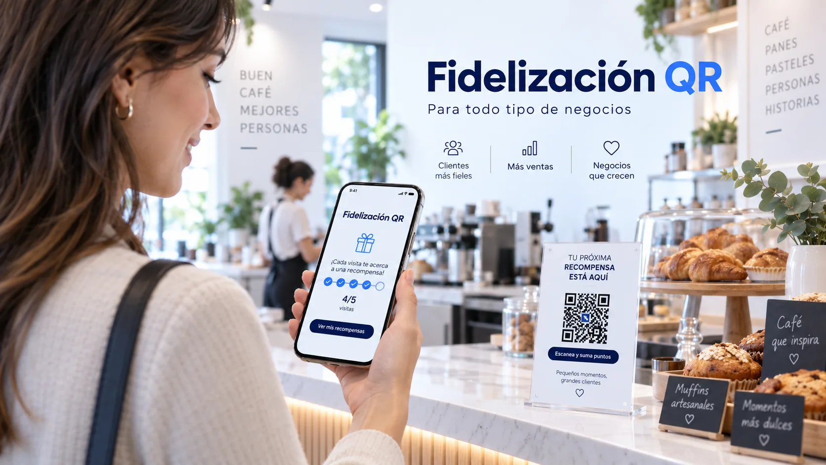 Fidelización QR en un restaurante